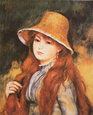 Pierre Renoir Girl and Golden Hat China oil painting art